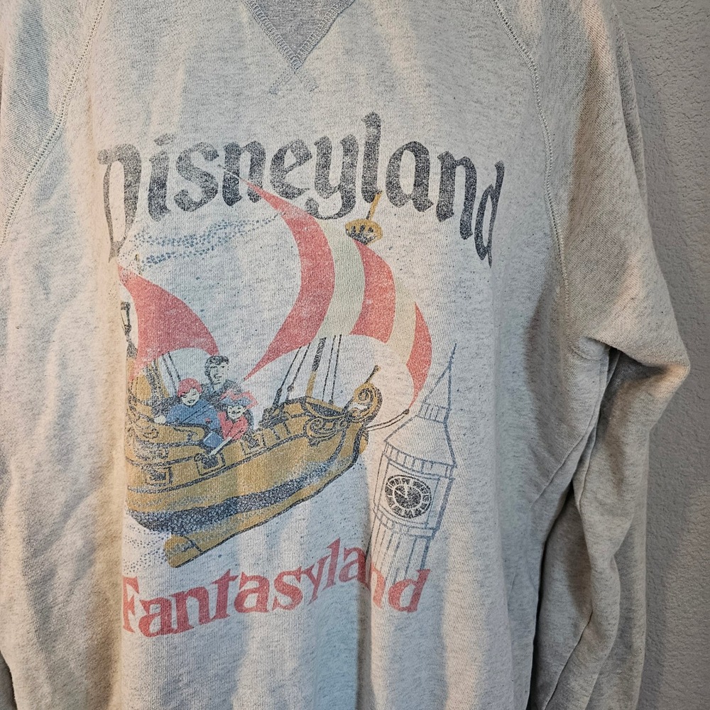 Disney Parks Forever Junk Food med fantasyland peter pan sweatshirt gray - Picture 3 of 6